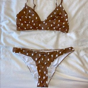 Zulu & Zephry brown bikini set